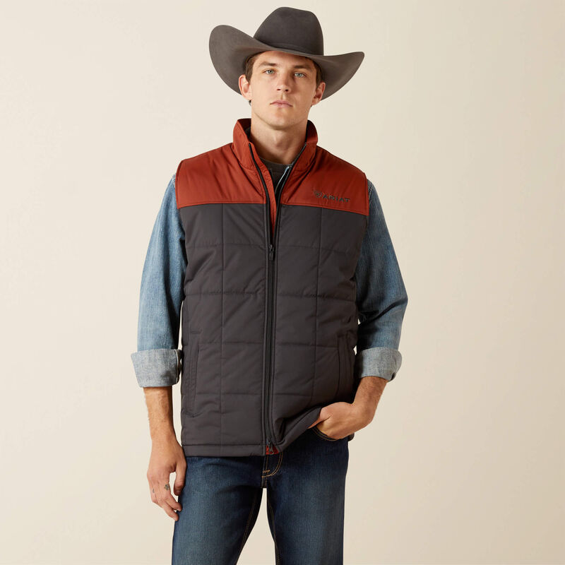 Ariat Mens  Crius Insulated Vest - Smoked Paprika|Phantom
