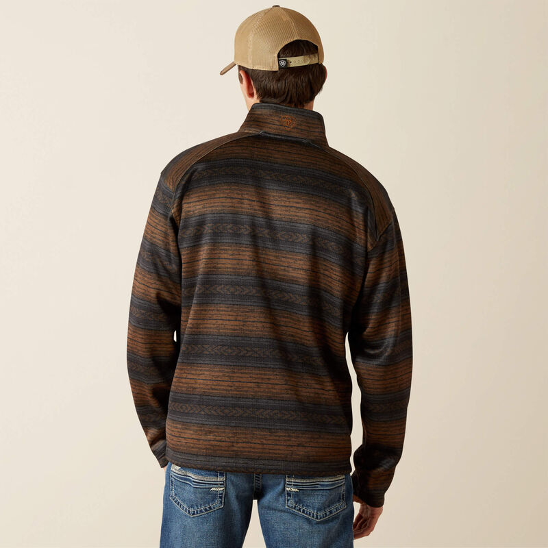Ariat Mens Caldwell Full Zip Sweater - Light Brown/Southwest