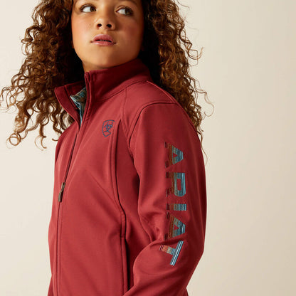 Ariat Girls  Ariat Logo Softshell Jacket - Burnt Russet