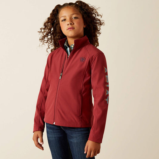 Ariat Girls  Ariat Logo Softshell Jacket - Burnt Russet