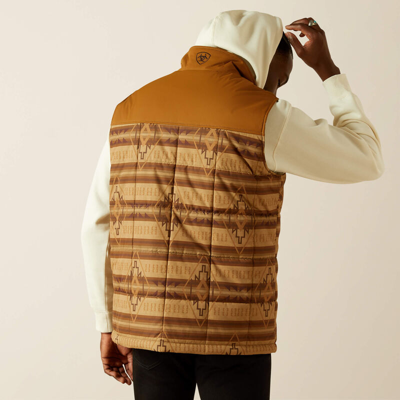 Ariat Mens Crius Insulated Vest - Tonal Serape/ Almond Khaki