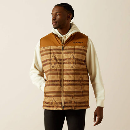 Ariat Mens Crius Insulated Vest - Tonal Serape/ Almond Khaki