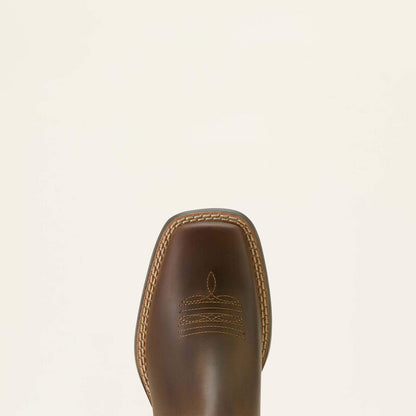 Ariat Kids Booker Chelsea Wide Square Toe Western Boot - Distressed Brown