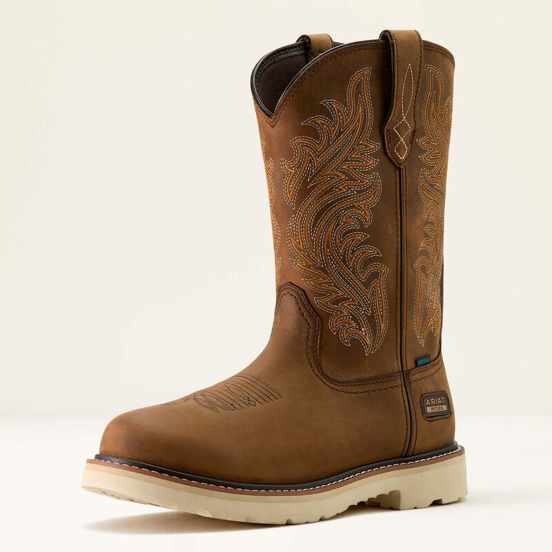 Ariat Mens Activator Argo Waterproof Round Toe Work Boot