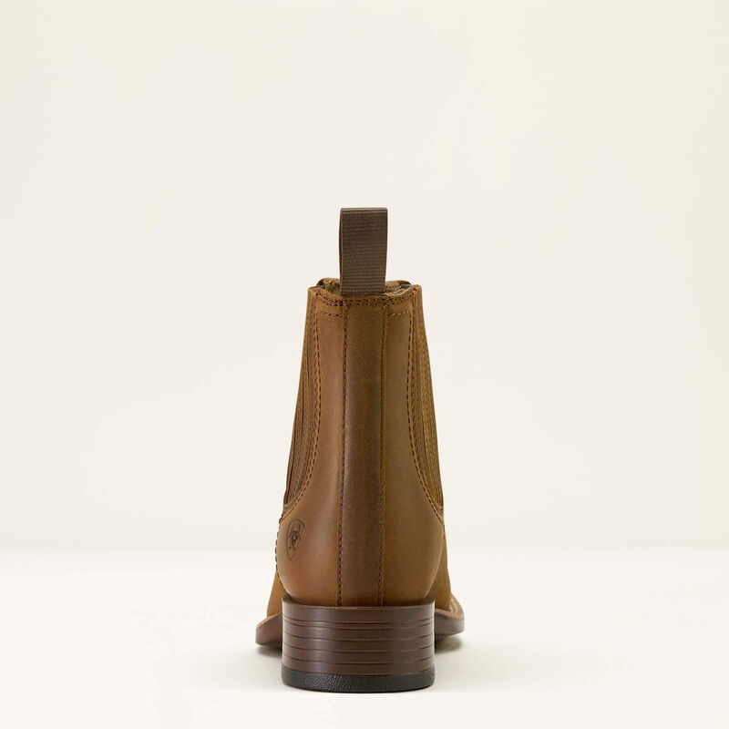 Ariat Womens Booker Chelsea Wide Square Toe - Distressed Brown