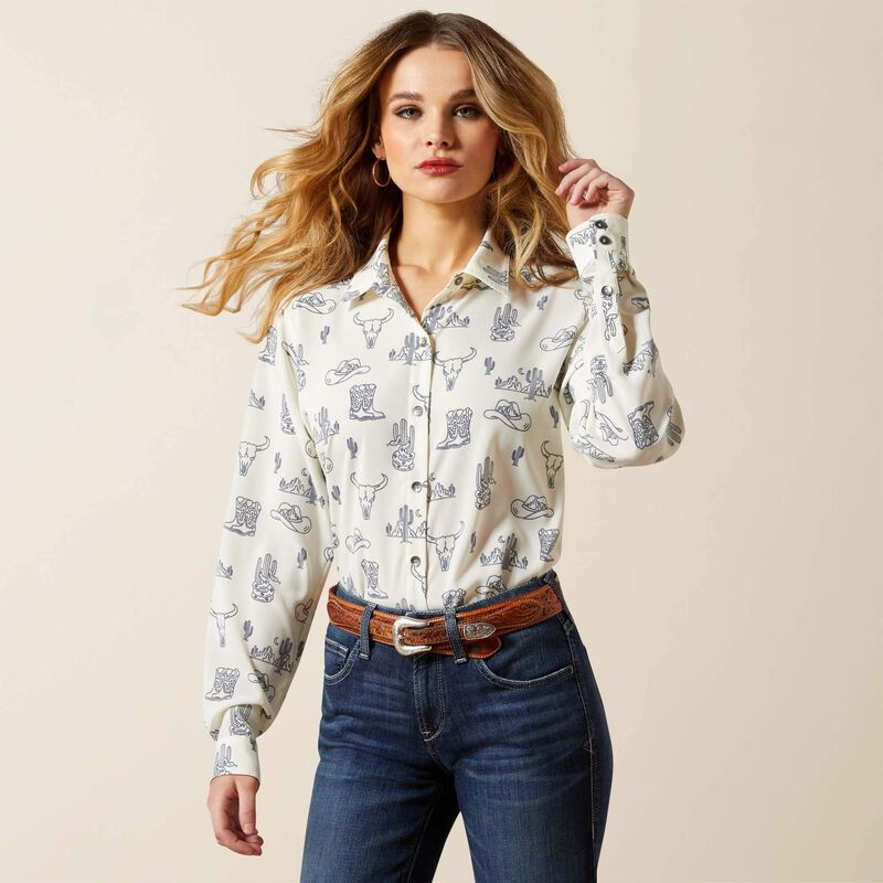 Ariat Womens Homestyle Shirt - Deserted Print