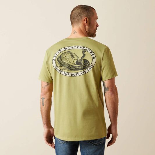 Ariat Mens Ariat Rattler Warning T-Shirt - Tent Green