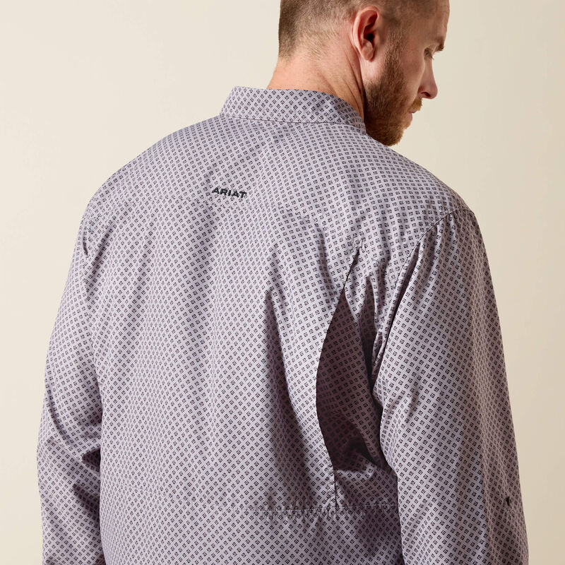 Ariat Mens  Printed VentTEK Outbound Classic Fit Shirt - Grey