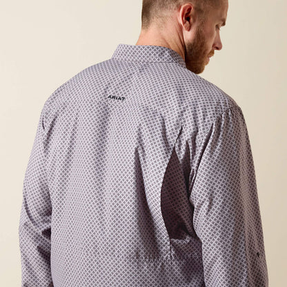 Ariat Mens  Printed VentTEK Outbound Classic Fit Shirt - Grey
