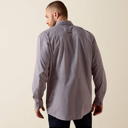 Ariat Mens  Printed VentTEK Outbound Classic Fit Shirt - Grey