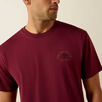 Ariat Mens  Ariat Shell Game Classic Fit T-Shirt - Marron Banner