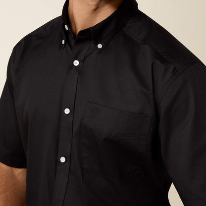 Ariat Mens Lightweight Twill Classic Fit Shirt - Black