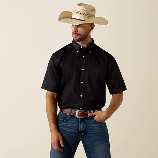Ariat Mens Lightweight Twill Classic Fit Shirt - Black