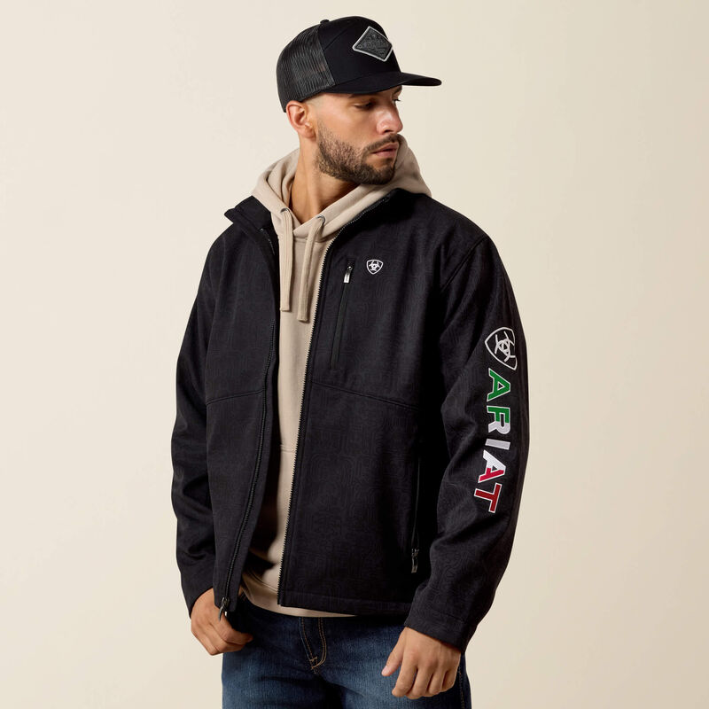 Ariat Mens Logo Softshell Jacket - Black/Mexico