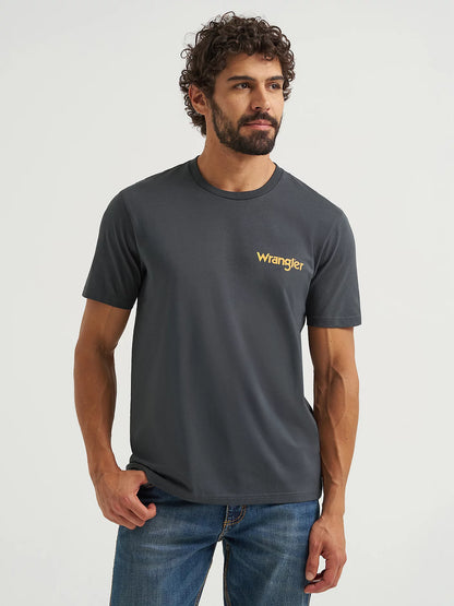 Wrangler Mens Bucking Bronc Graphic T-Shirt - Black