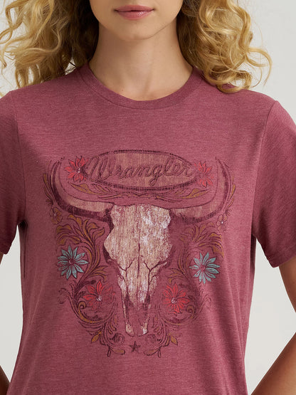 Wrangler Womens Southwestern Graphic Regular Fit Tee - Roan Rogue