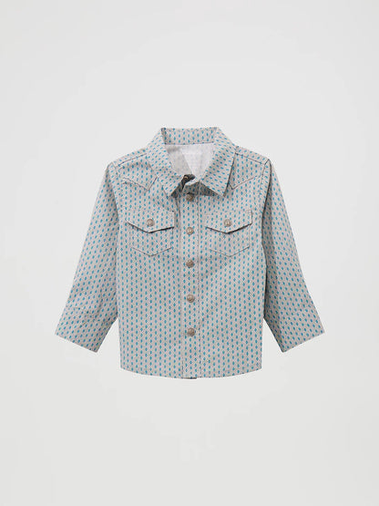 Wrangler Baby Boy Long Sleeve Print Shirt - Peacock