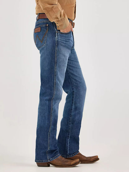 Wrangler Mens Retro Slim Bootcut Jean - Moore