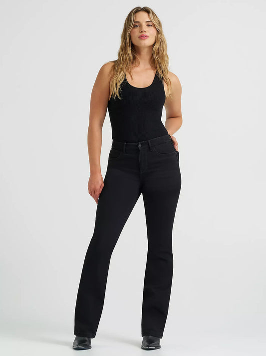 Wrangler Womens Bespoke High Rise Boot cut Jean - Leighton Black