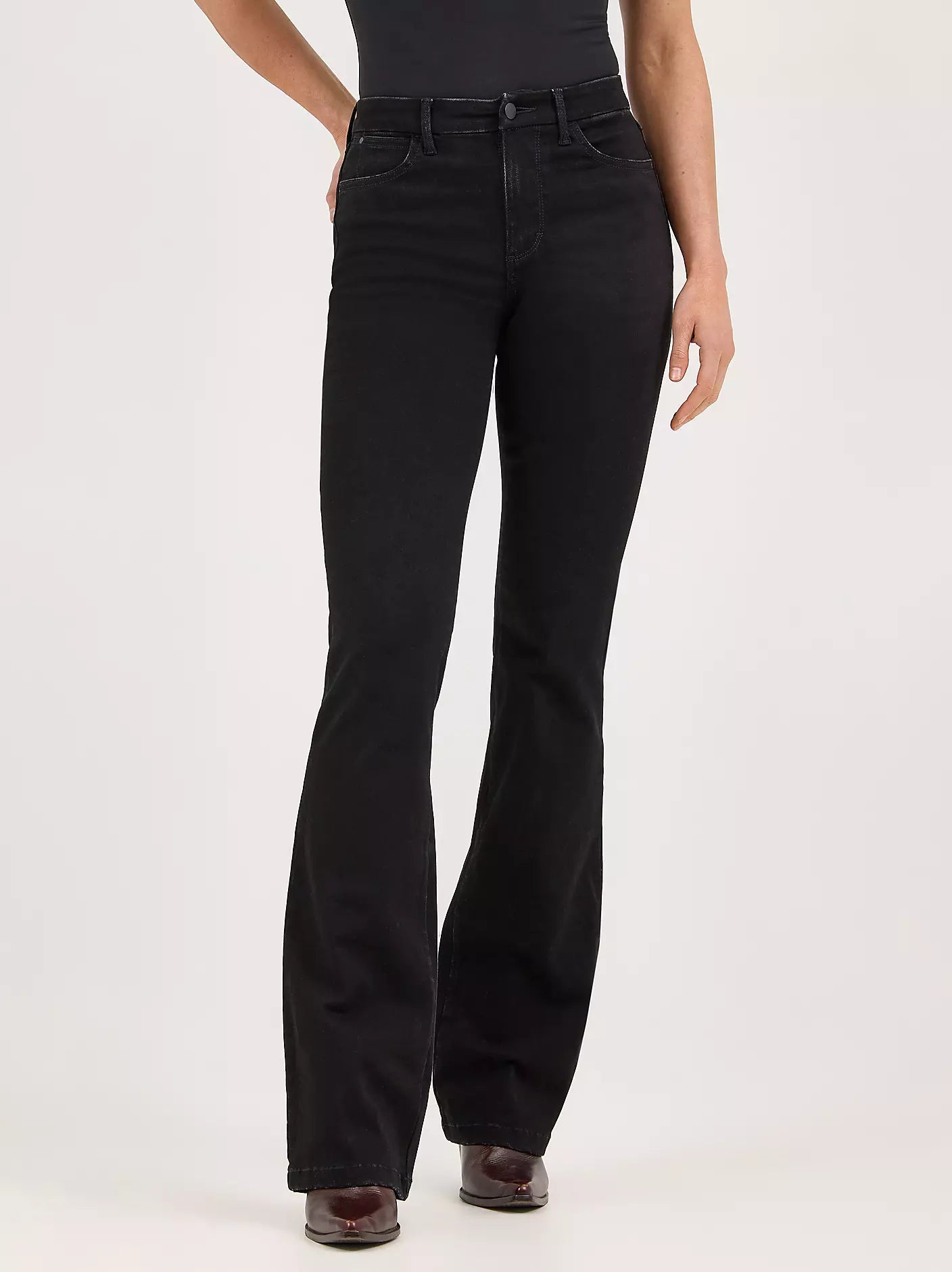 Wrangler Womens Bespoke High Rise Boot cut Jean - Leighton Black