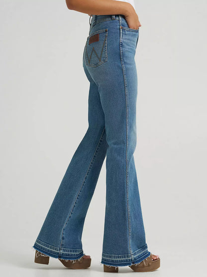 Wrangler Womens Retro Bailey High Rise Raw Hem Flare Jean - Lana