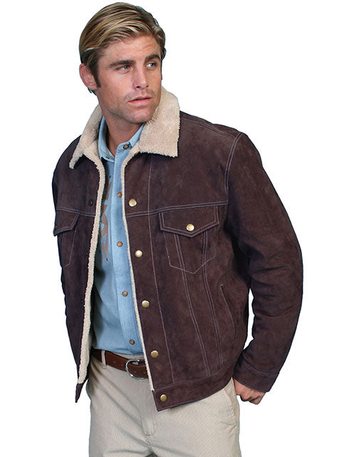 Scully Mens Leather Boar Suede Jean Jacket