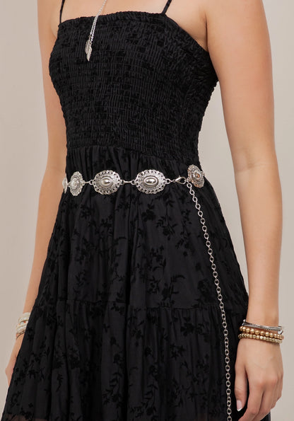 Saints & Hearts Womens Smocking Detailed Dress - Black