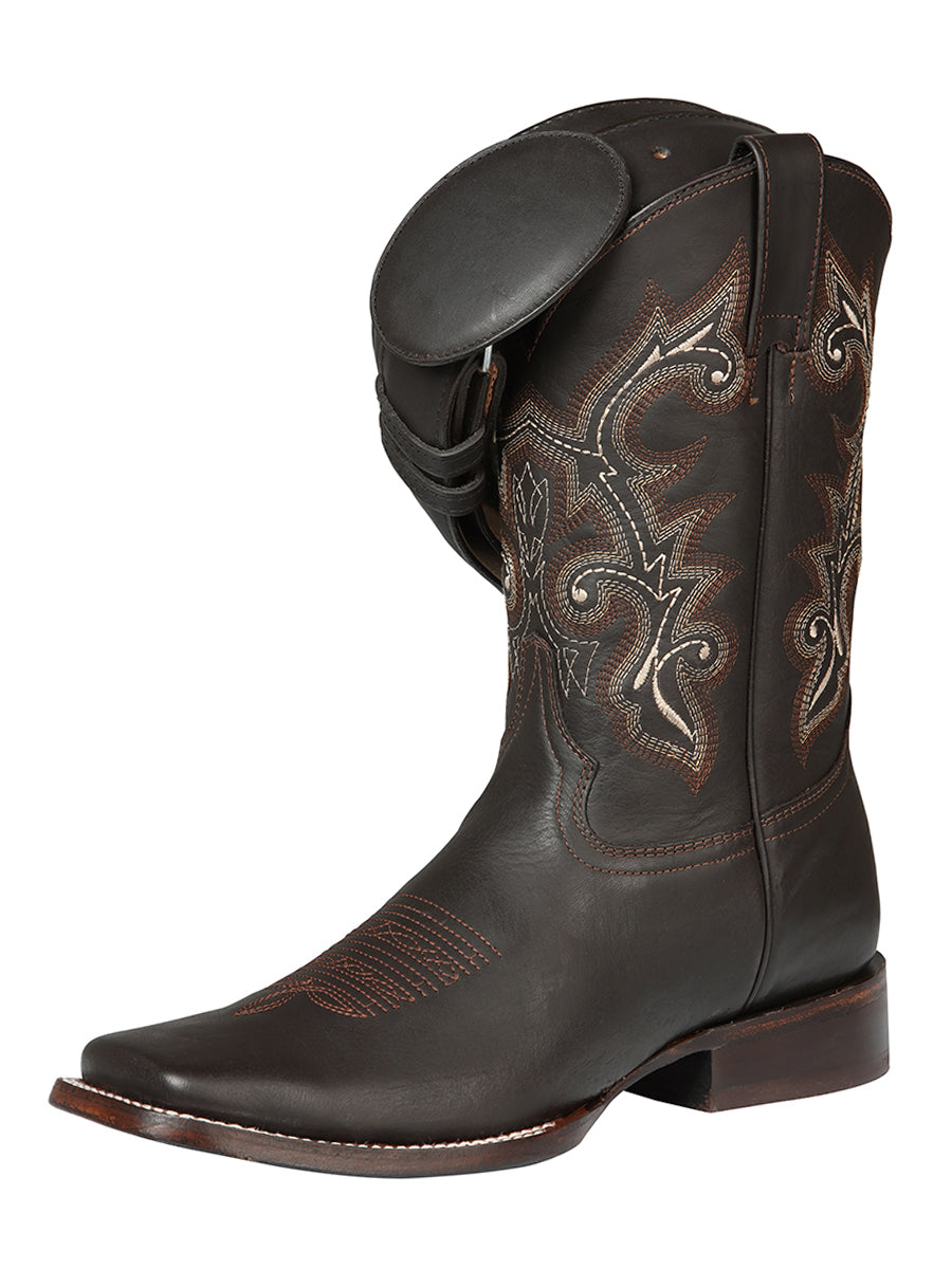 El Senor de los Cielos Mens Crazy Leather Rodeo Boot - Choco