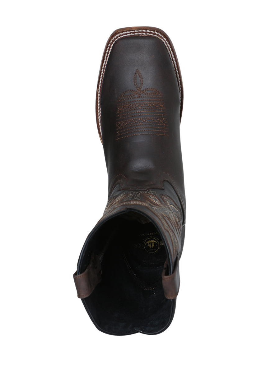 El Senor de los Cielos Mens Crazy Leather Rodeo Boot - Choco