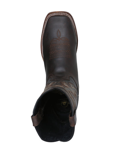 El Senor de los Cielos Mens Crazy Leather Rodeo Boot - Choco