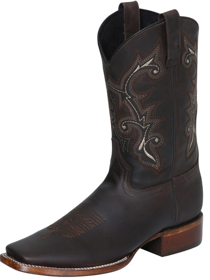 El Senor de los Cielos Mens Crazy Leather Rodeo Boot - Choco