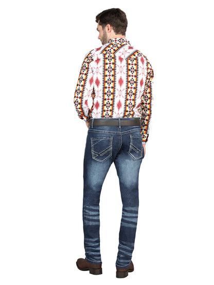 El Norteño Mens Skinny Stretch Pants -  Medium Blue