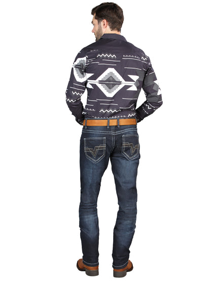 El Norteño Mens Skinny Stretch Denim Pants - Dark Blue 126635