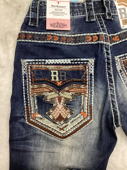 Revolution Mens  Double RR navajo Straight Fit Bootcut Jeans