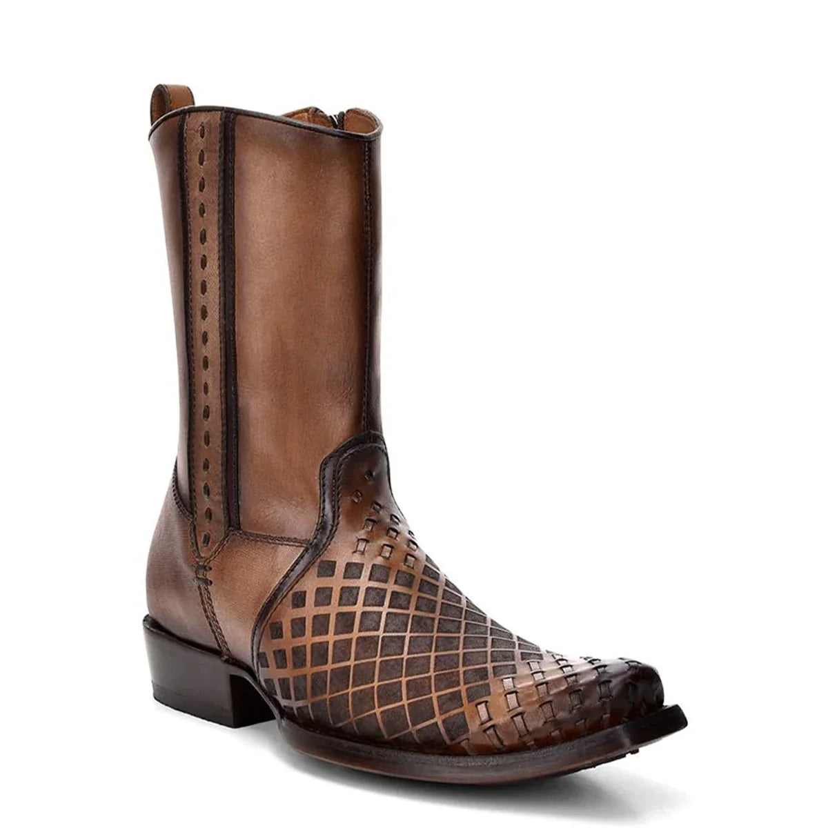 Cuadra Mens Woven and Lasers Low Shaft Boot - Maple CU674
