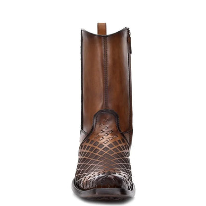 Cuadra Mens Woven and Lasers Low Shaft Boot - Maple CU674