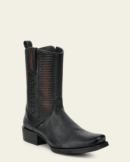 Cuadra Mens Italiano Urbano Deer Boot - Black CC297