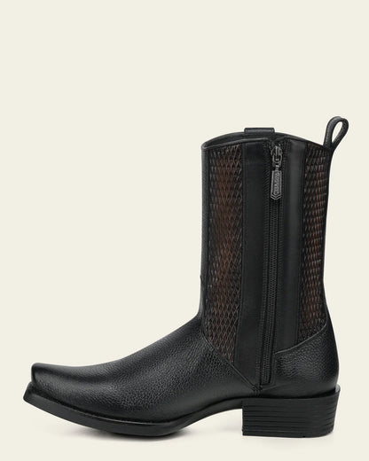 Cuadra Mens Italiano Urbano Deer Boot - Black CC297