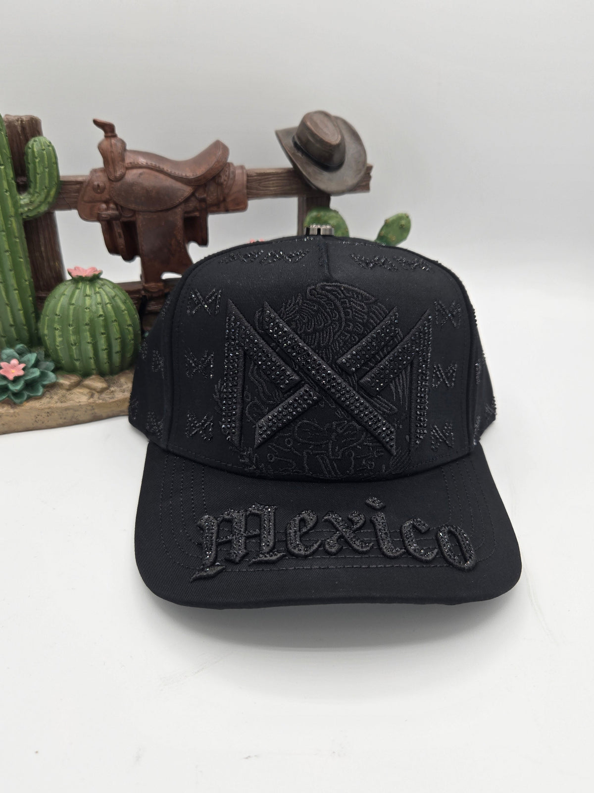 Lamasini Mexico Gorra Hat - Tricolor, Black