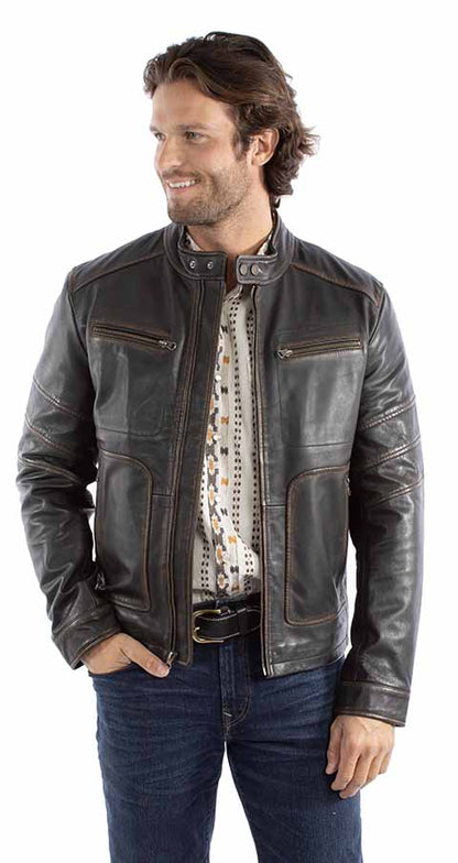 Scully Men's Leather Moto Jacket