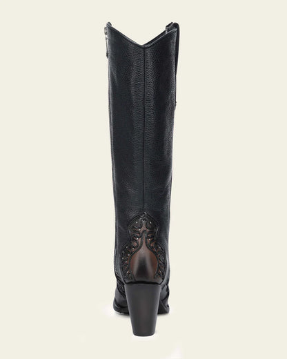 Cuadra Womens Nicole Embroidered & Studded Tall Boot Bota Alta - Brown CC240