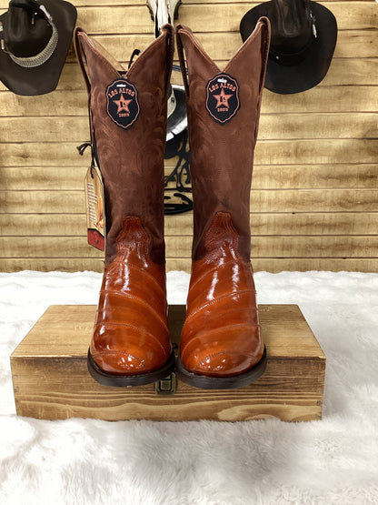 Los Altos MenS Boot Eel Round Toe (Cognac)