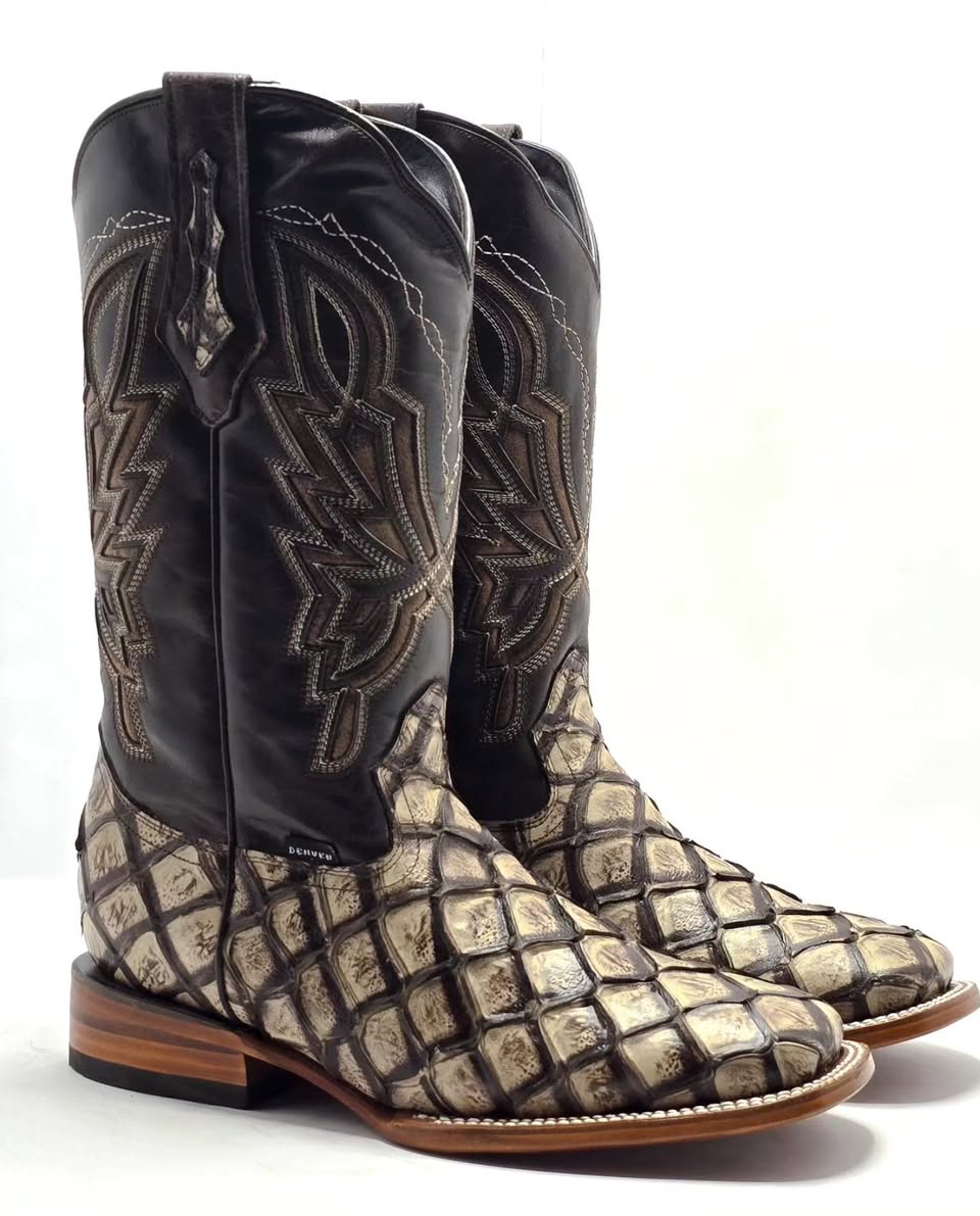 Denver Mens Boot Western Safari - Natural