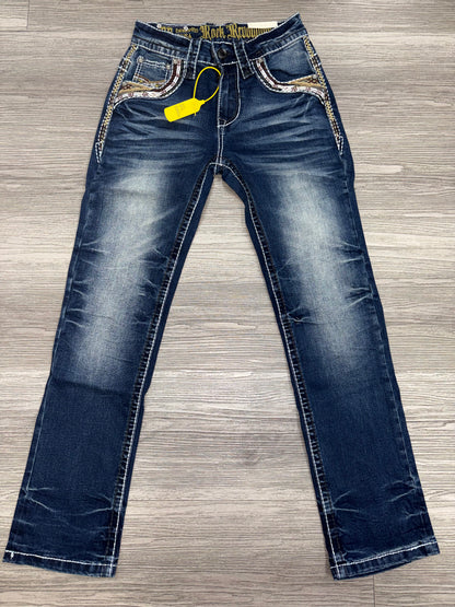 Revolution Mens Marino Bootcut Straight Fit Jeans