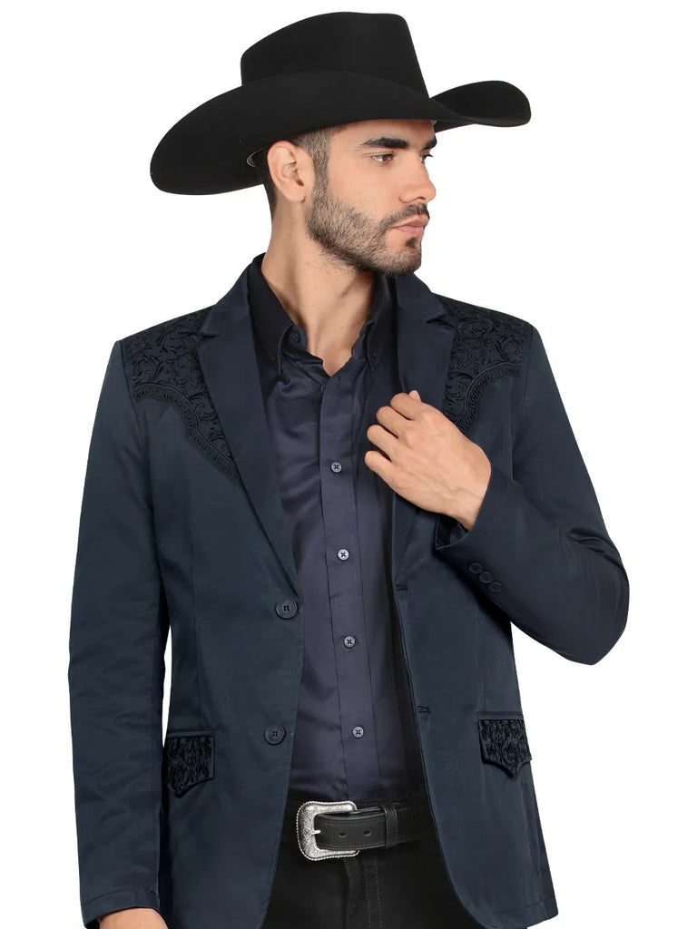 Embroidered Montero slim fit suit for men  MT  2187