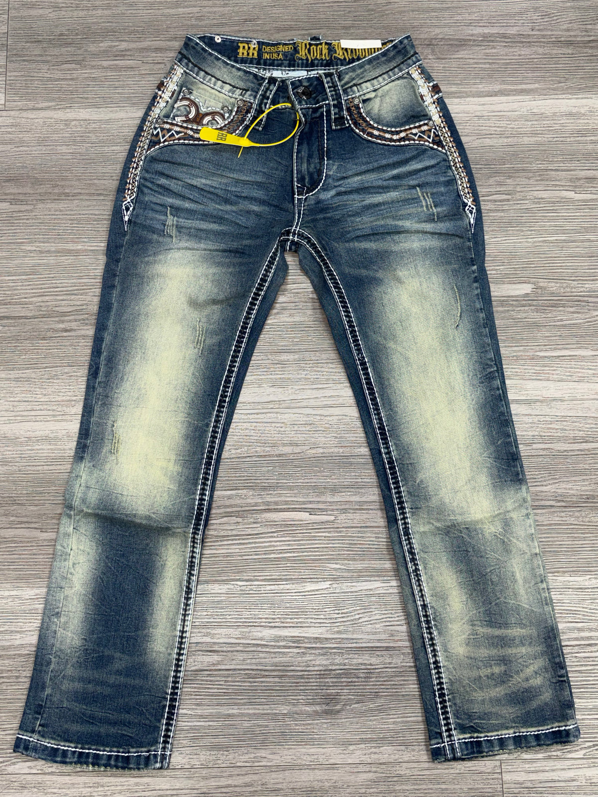 Revolution Mens 'La Mascara' Bootcut Straight Fit Jeans