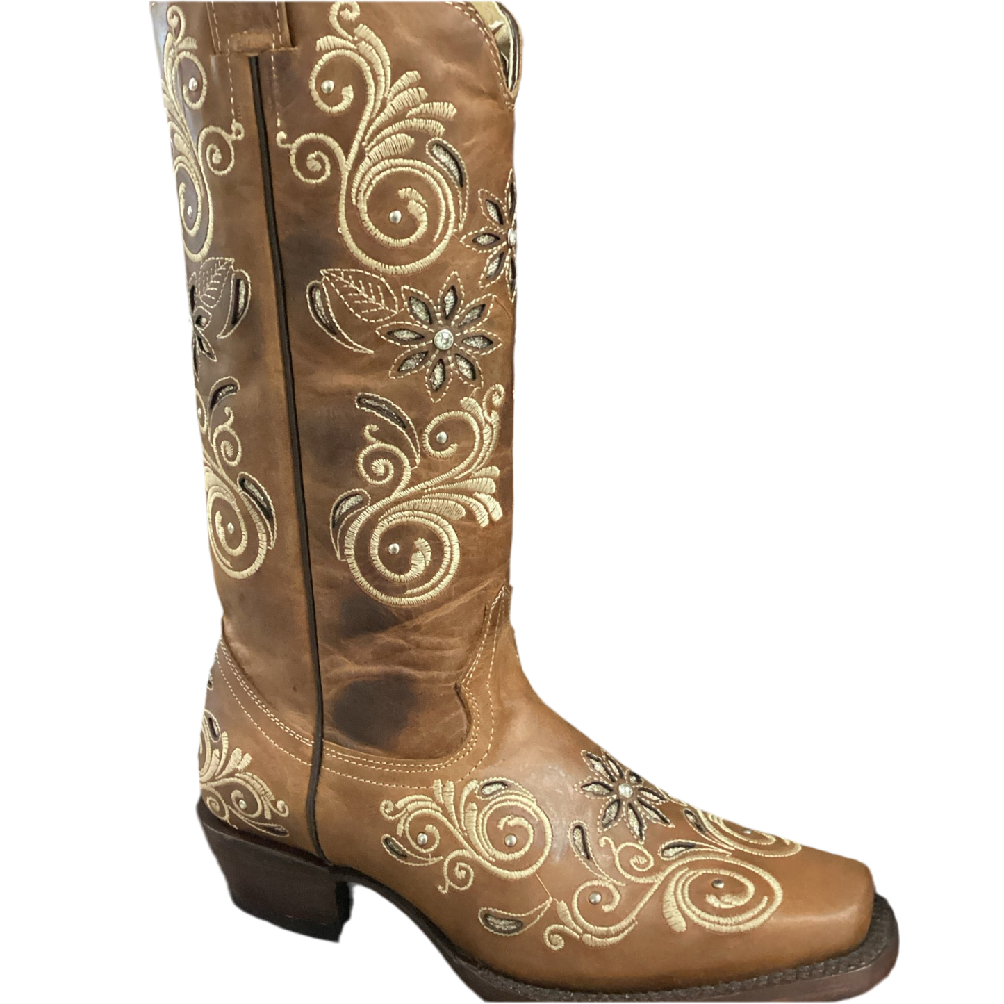 GOLD EDITION 5887 Women Bota Ebano Laser 3 con Flores Honey Camperita