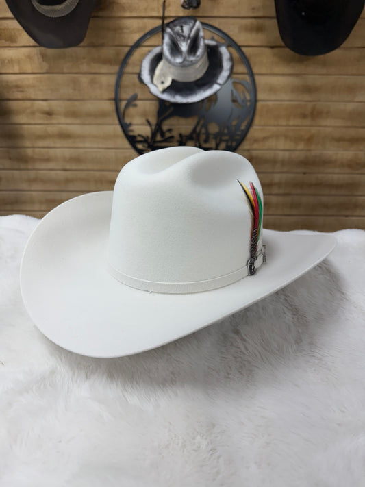 Cuernos Chuecos 6x Panther Wool Felt Hat - White