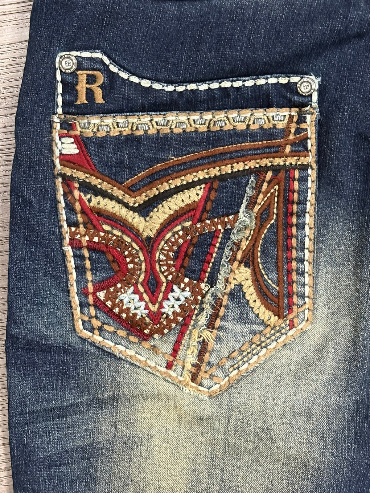 Revolution Mens 'El Gallo' Bootcut Straight Fit Jeans - Blue