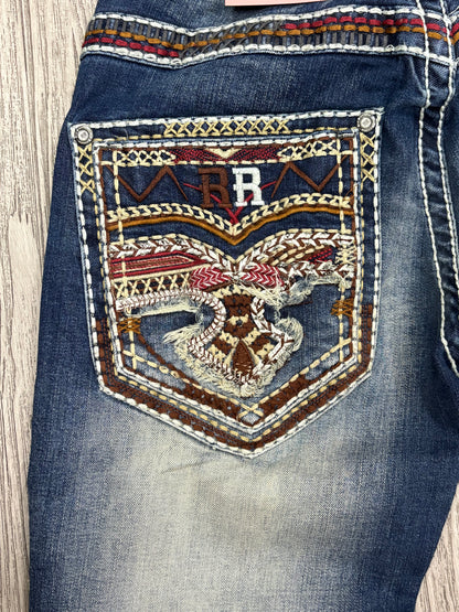 Rock Revolution Mens 'El Aguila' Bootcut Straight Fit Jeans